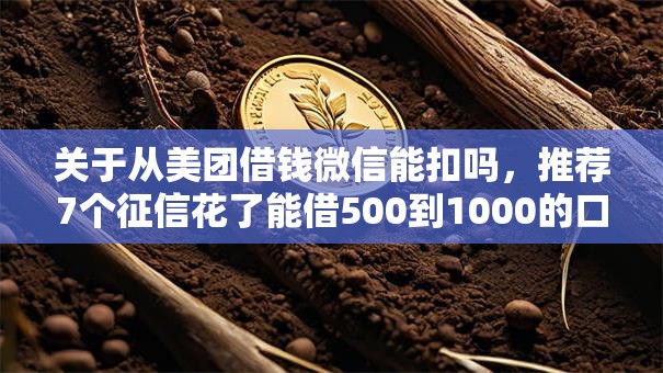 关于从美团借钱微信能扣吗，推荐7个征信花了能借500到1000的口子给你