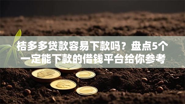 桔多多贷款容易下款吗?盘点5个一定能下款的借钱平台给你参考 桔多多贷款容易下款吗?盘点5个一定能下款的借钱平台给你参考