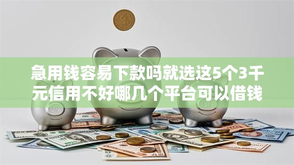 急用钱容易下款吗就选这5个3千元信用不好哪几个平台可以借钱