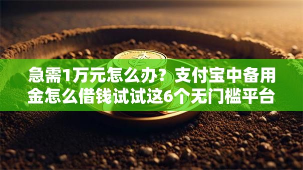 急需1万元怎么办？支付宝中备用金怎么借钱试试这6个无门槛平台