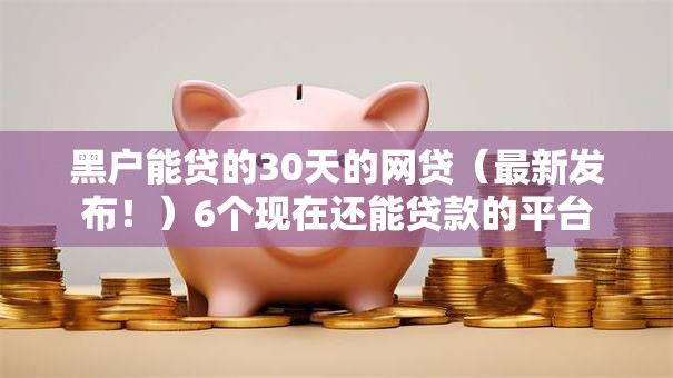 黑户能贷的30天的网贷（最新发布！）6个现在还能贷款的平台