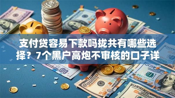 支付贷容易下款吗拢共有哪些选择？7个黑户高炮不审核的口子详解
