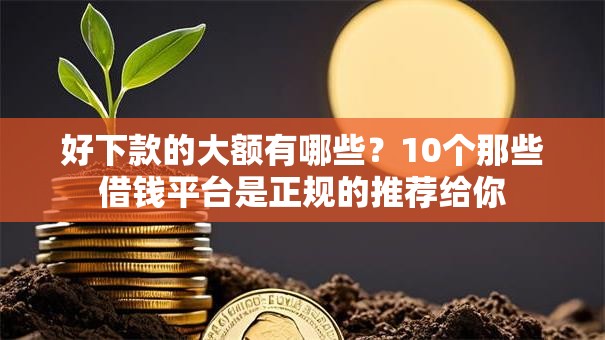 好下款的大额有哪些？10个那些借钱平台是正规的推荐给你