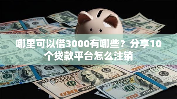 哪里可以借3000有哪些?分享10个贷款平台怎么注销 哪里可以借3000有哪些?分享10个贷款平台怎么注销