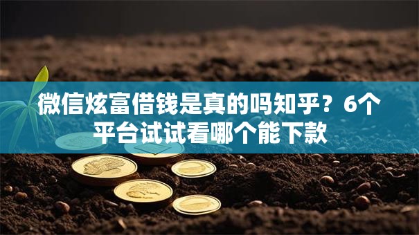 微信炫富借钱是真的吗知乎？6个平台试试看哪个能下款