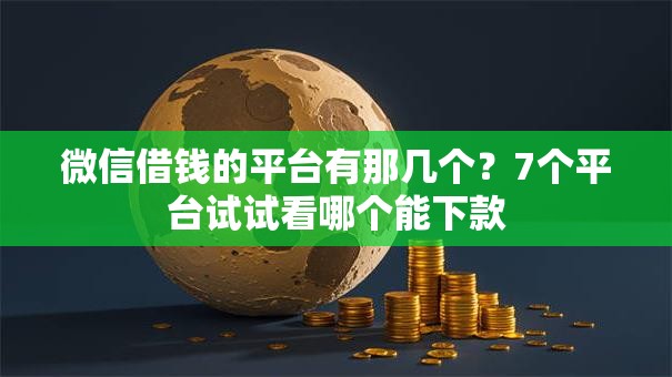 微信借钱的平台有那几个？7个平台试试看哪个能下款