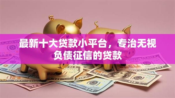 最新十大贷款小平台，专治无视负债征信的贷款
