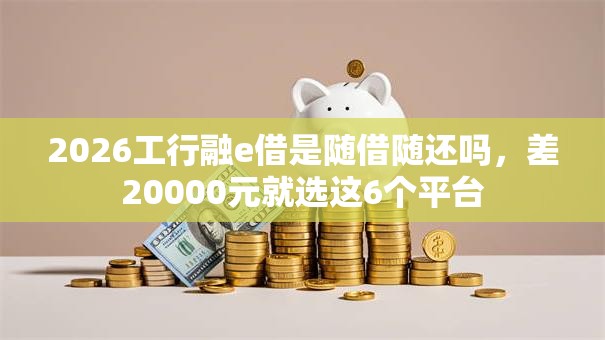 2026工行融e借是随借随还吗，差20000元就选这6个平台