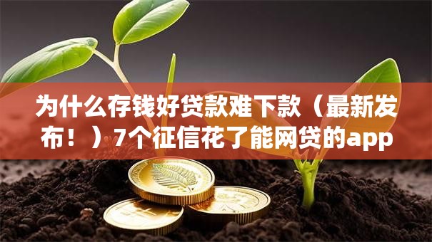 为什么存钱好贷款难下款（最新发布！）7个征信花了能网贷的app