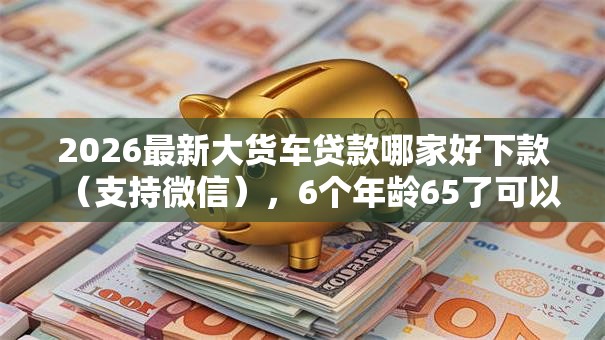 2026最新大货车贷款哪家好下款（支持微信），6个年龄65了可以申请的网贷平台无私分享