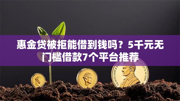 惠金贷被拒能借到钱吗？5千元无门槛借款7个平台推荐