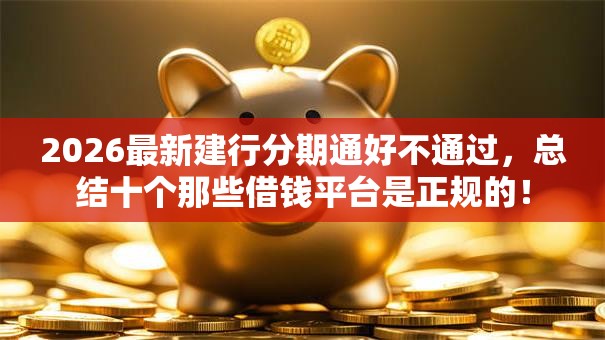 2026最新建行分期通好不通过，总结十个那些借钱平台是正规的！