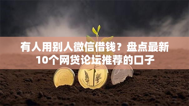有人用别人微信借钱？盘点最新10个网贷论坛推荐的口子
