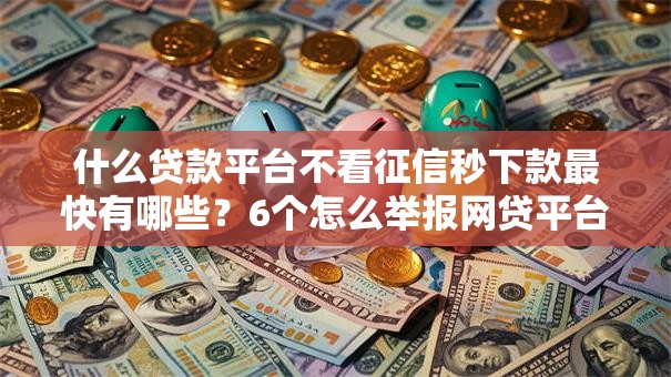 什么贷款平台不看征信秒下款最快有哪些？6个怎么举报网贷平台推荐给你
