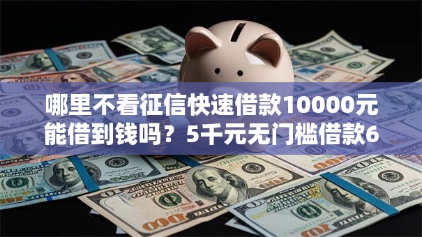 哪里不看征信快速借款10000元能借到钱吗？5千元无门槛借款6个平台推荐