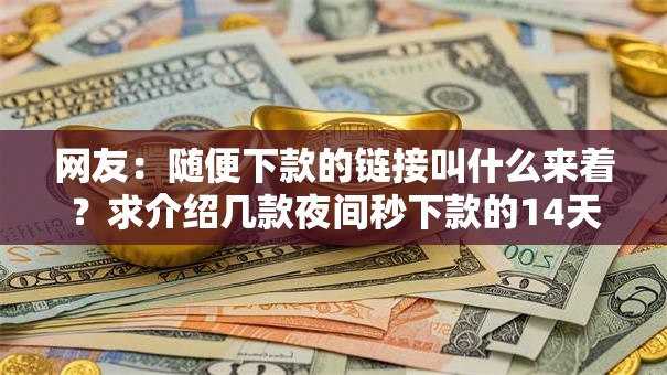 网友：随便下款的链接叫什么来着？求介绍几款夜间秒下款的14天口子