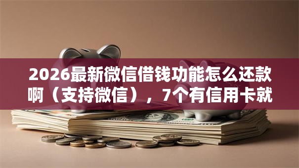 2026最新微信借钱功能怎么还款啊（支持微信），7个有信用卡就能贷款的平台无私分享