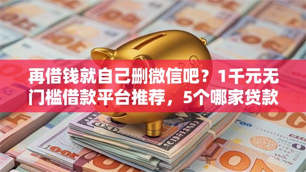 再借钱就自己删微信吧？1千元无门槛借款平台推荐，5个哪家贷款平台容易通过盘点