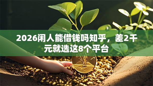 2026闲人能借钱吗知乎，差2千元就选这8个平台