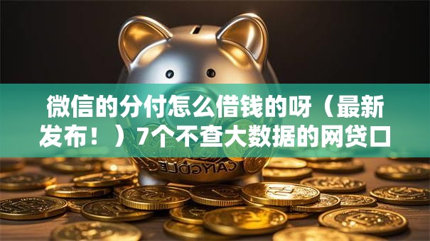微信的分付怎么借钱的呀（最新发布！）7个不查大数据的网贷口子