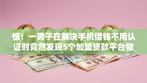 惊！一男子在解决手机借钱不用认证时竟然发现5个加盟贷款平台做代理，事后分享了出来