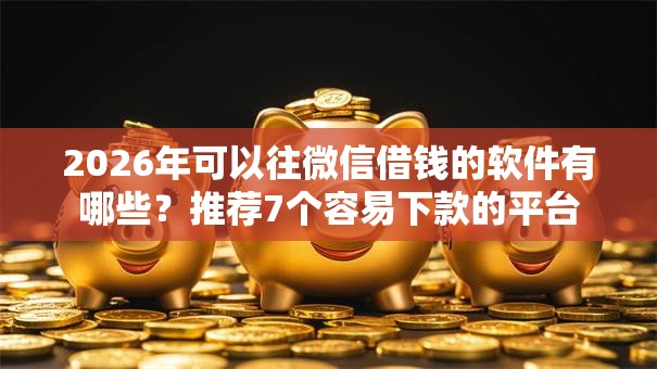 2026年可以往微信借钱的软件有哪些？推荐7个容易下款的平台