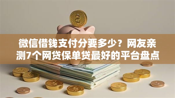 微信借钱支付分要多少？网友亲测7个网贷保单贷最好的平台盘点