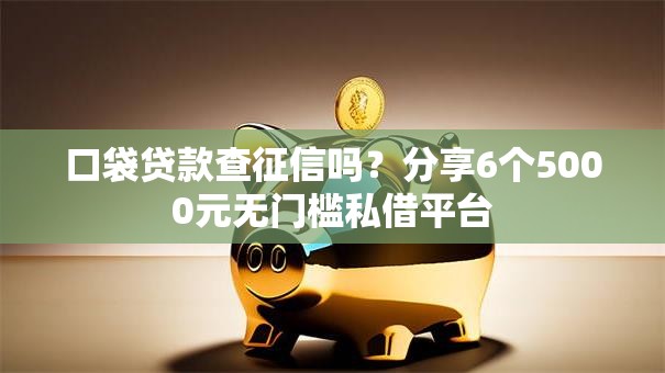 口袋贷款查征信吗？分享6个5000元无门槛私借平台