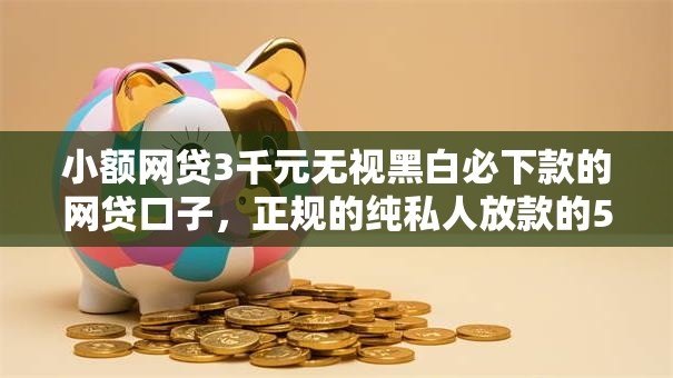小额网贷3千元无视黑白必下款的网贷口子，正规的纯私人放款的5个平台介绍