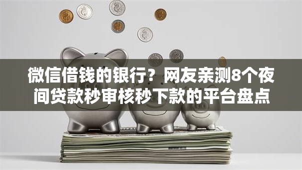 微信借钱的银行？网友亲测8个夜间贷款秒审核秒下款的平台盘点