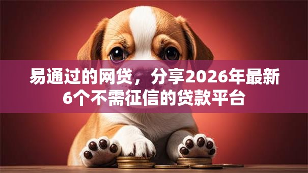 易通过的网贷，分享2026年最新6个不需征信的贷款平台