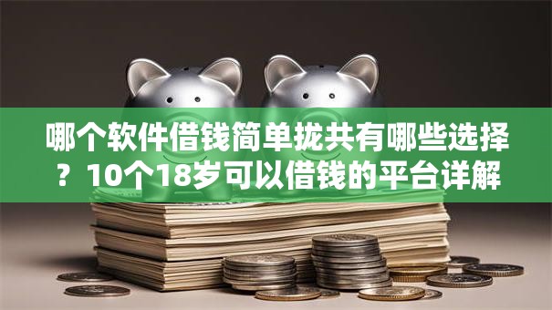 哪个软件借钱简单拢共有哪些选择？10个18岁可以借钱的平台详解