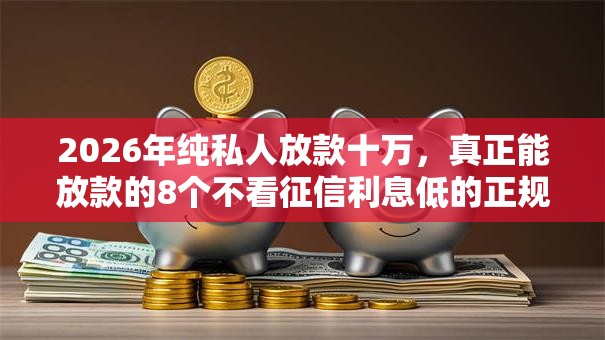 2026年纯私人放款十万，真正能放款的8个不看征信利息低的正规网贷平台推荐