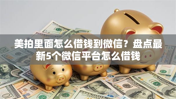美拍里面怎么借钱到微信？盘点最新5个微信平台怎么借钱