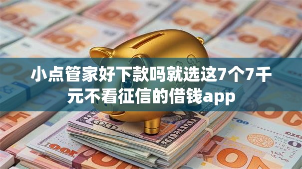 小点管家好下款吗就选这7个7千元不看征信的借钱app