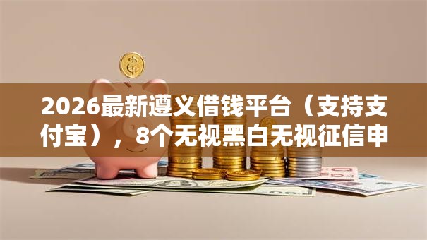 2026最新遵义借钱平台（支持支付宝），8个无视黑白无视征信申请就下款的口子无私分享