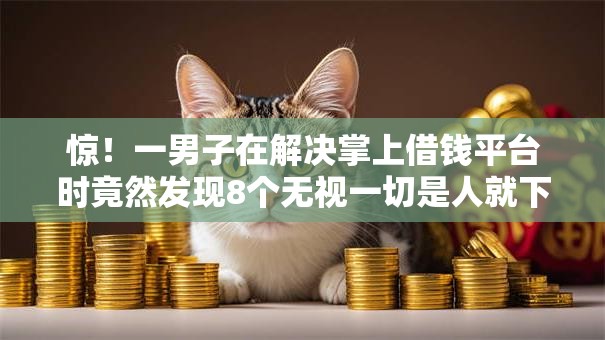 惊！一男子在解决掌上借钱平台时竟然发现8个无视一切是人就下款，事后分享了出来