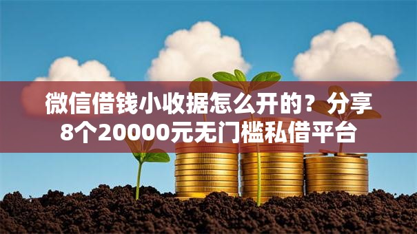 微信借钱小收据怎么开的？分享8个20000元无门槛私借平台