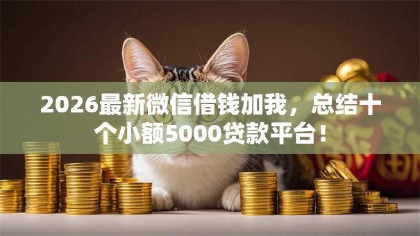 2026最新微信借钱加我，总结十个小额5000贷款平台！
