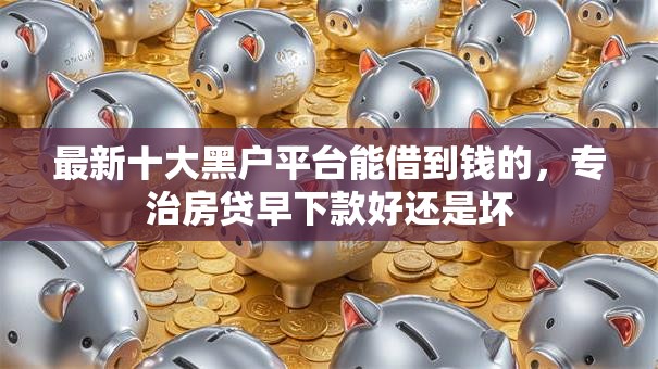 最新十大黑户平台能借到钱的，专治房贷早下款好还是坏