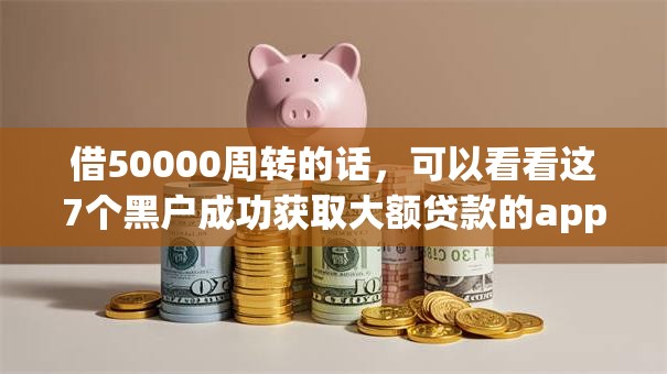 借50000周转的话，可以看看这7个黑户成功获取大额贷款的app
