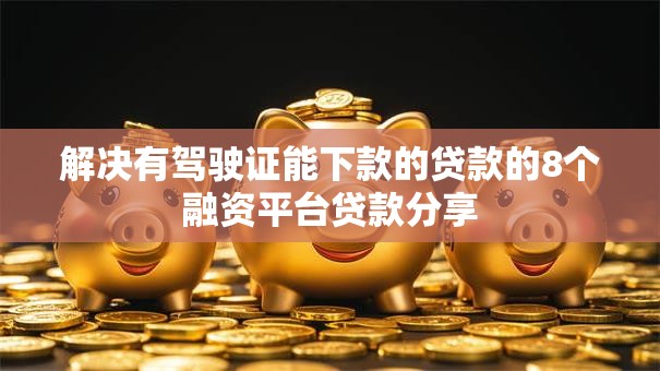 解决有驾驶证能下款的贷款的8个融资平台贷款分享