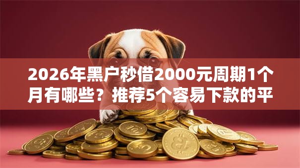 2026年黑户秒借2000元周期1个月有哪些？推荐5个容易下款的平台