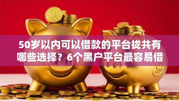 50岁以内可以借款的平台拢共有哪些选择？6个黑户平台最容易借到钱详解