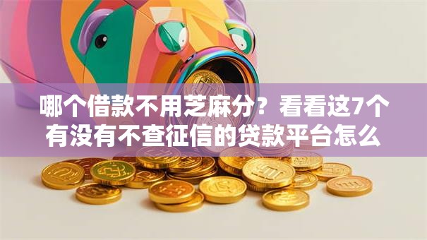 哪个借款不用芝麻分？看看这7个有没有不查征信的贷款平台怎么样