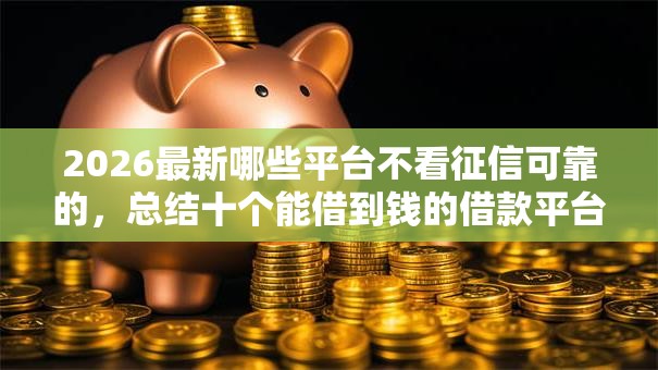 2026最新哪些平台不看征信可靠的，总结十个能借到钱的借款平台！