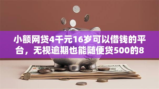 小额网贷4千元16岁可以借钱的平台，无视逾期也能随便贷500的8个平台介绍