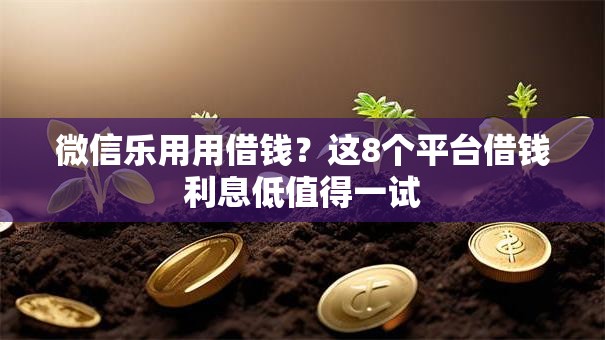 微信乐用用借钱？这8个平台借钱利息低值得一试