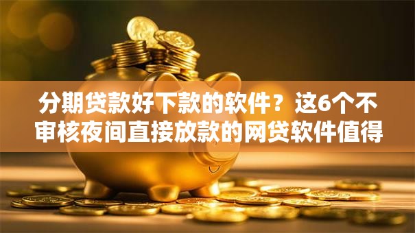 分期贷款好下款的软件？这6个不审核夜间直接放款的网贷软件值得一试