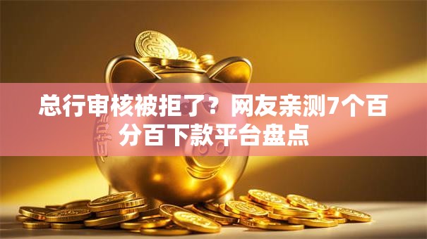 总行审核被拒了？网友亲测7个百分百下款平台盘点